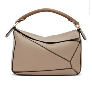 Loewe Taupe Small Puzzle Bag